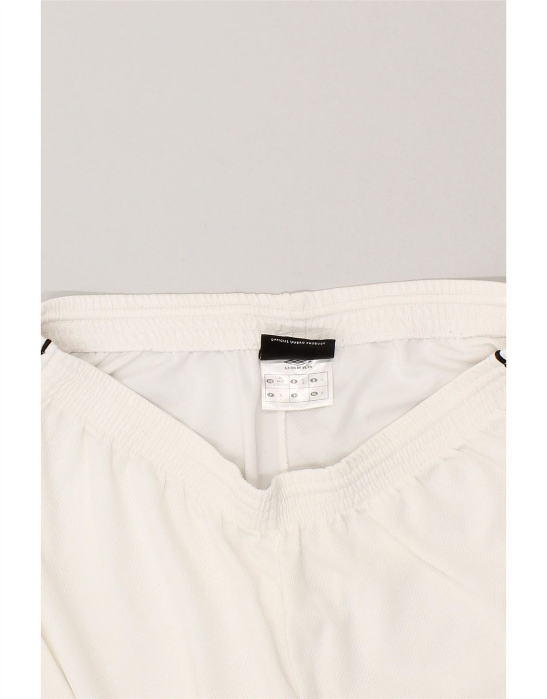 UMBRO Mens Graphic Sport Shorts UK 44/46 XL White Polyester Vintage Umbro and Second-Hand Umbro from Messina Hembry 
