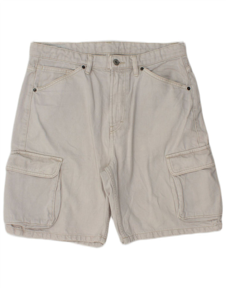 Pantaloncini cargo da uomo Zara EU 44 Large W34 cotone bianco
