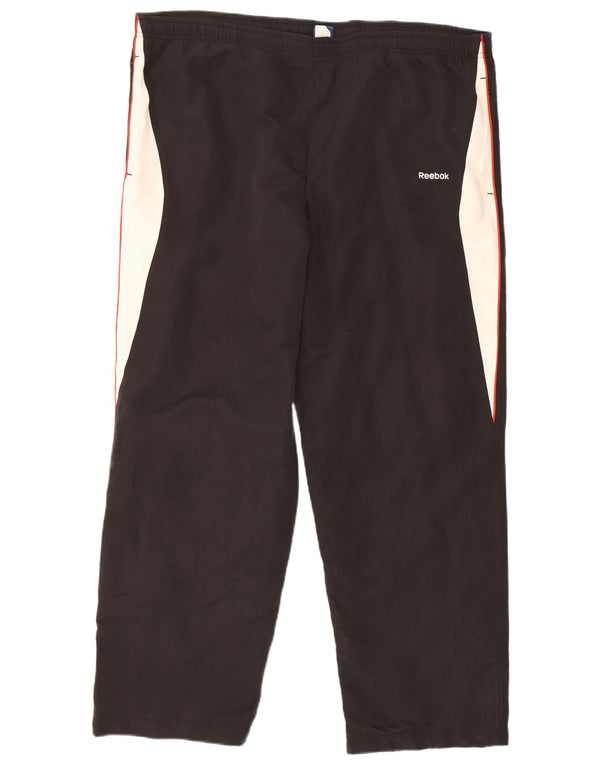 Pantaloni da tuta Reebok da uomo XL in poliestere color block nero