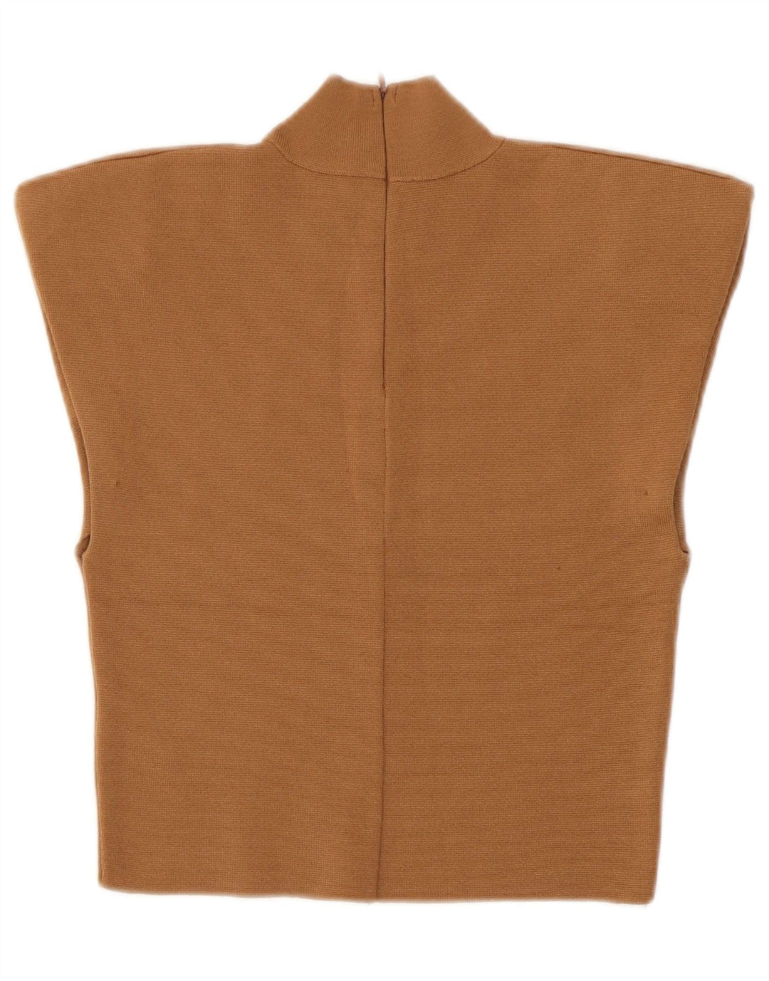 Top corto in camicetta corta da donna Zara UK 8 piccolo in viscosa marrone