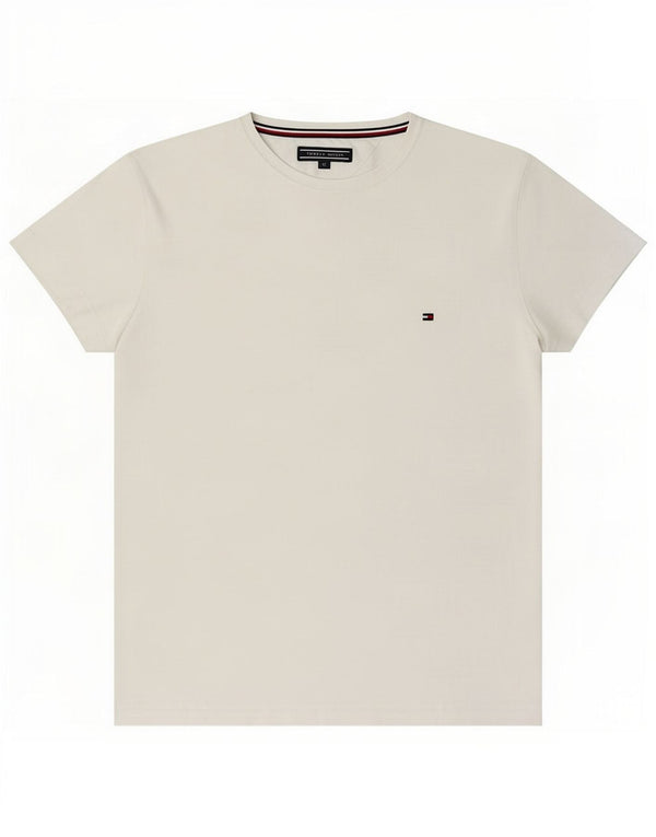 T-shirt da donna Tommy Hilfiger Top UK 14 cotone bianco medio