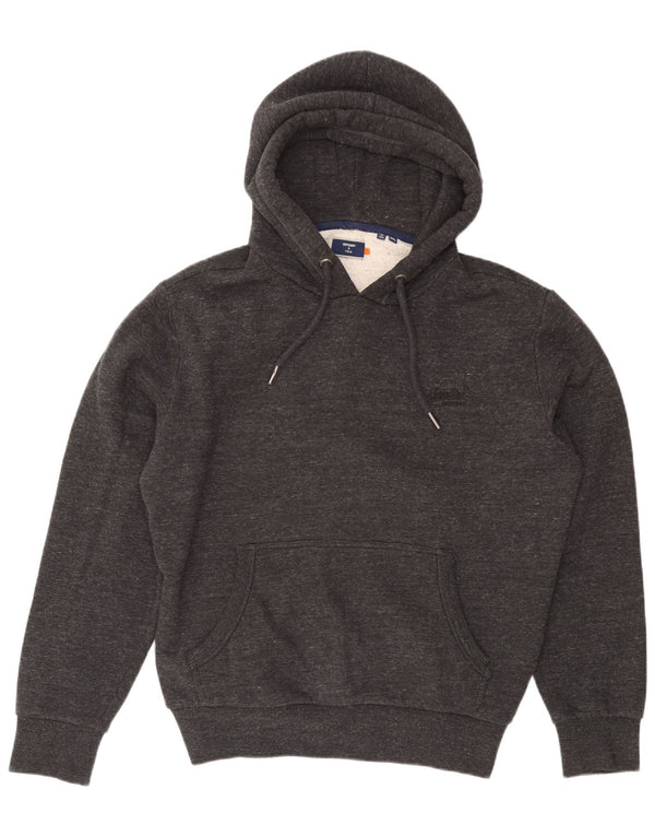 Maglione con cappuccio da uomo SUPERDRY 2XL cotone chiazzato grigio