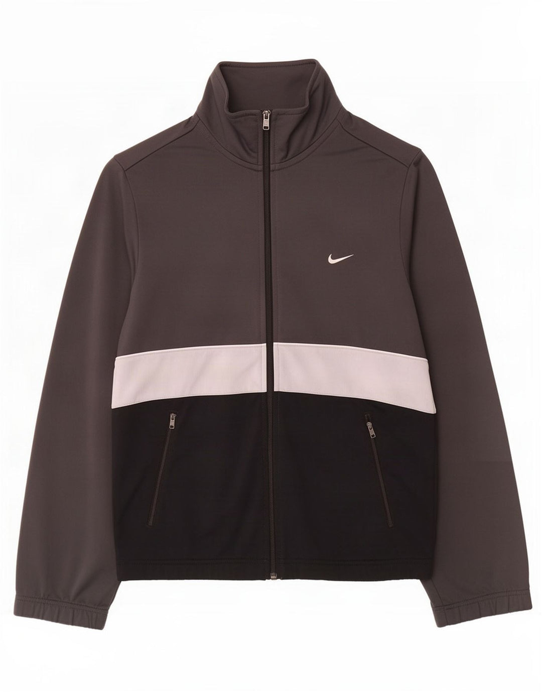 Giacca da ginnastica da uomo Nike Small in poliestere color block grigio