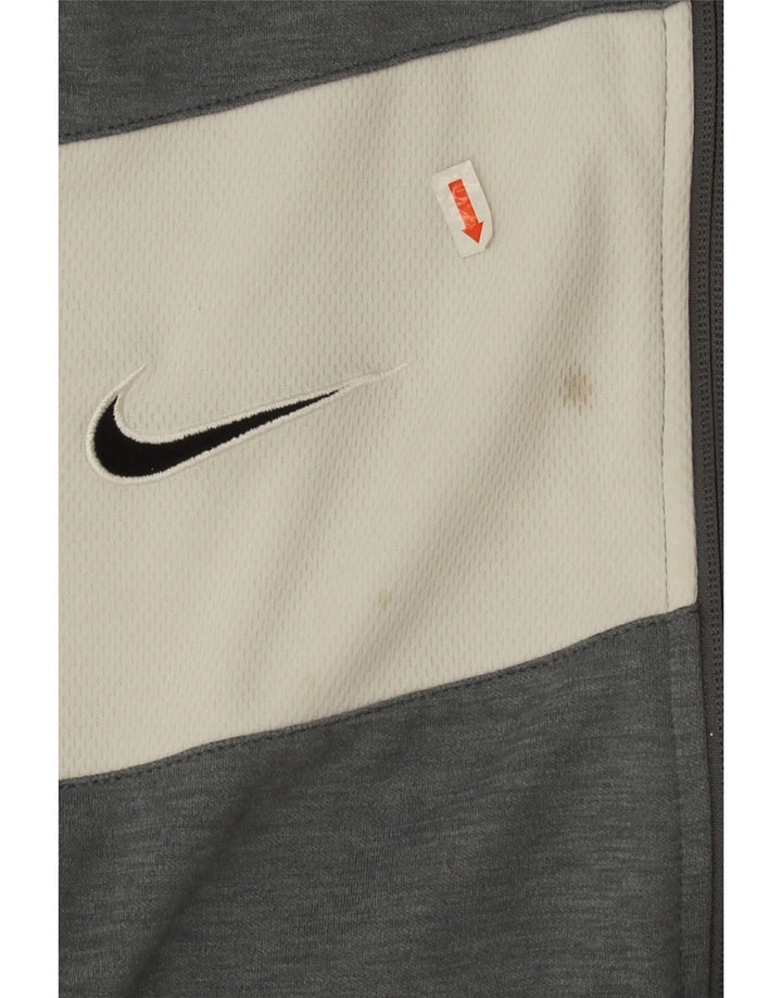 Giacca da tuta Nike Dri Fit da uomo, grande, in poliestere color block grigio