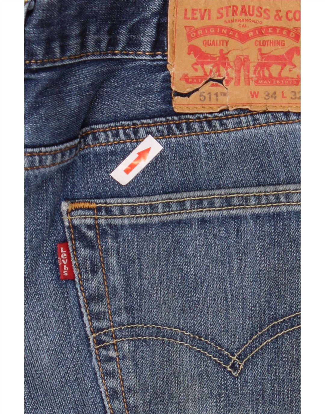 Jeans Levi's Uomo 511 Slim W34 L32 Cotone Blu