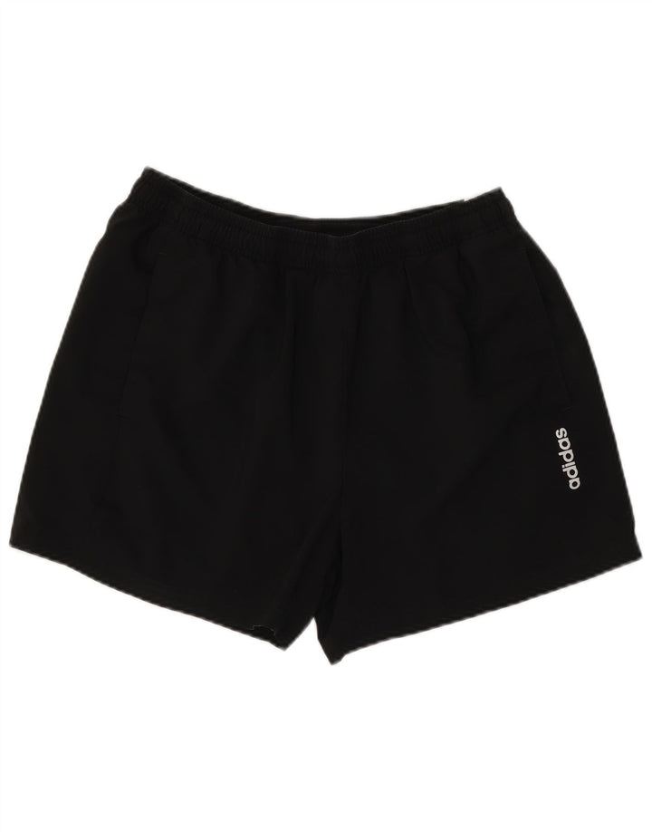 Pantaloncini sportivi da uomo Adidas grandi in poliestere nero