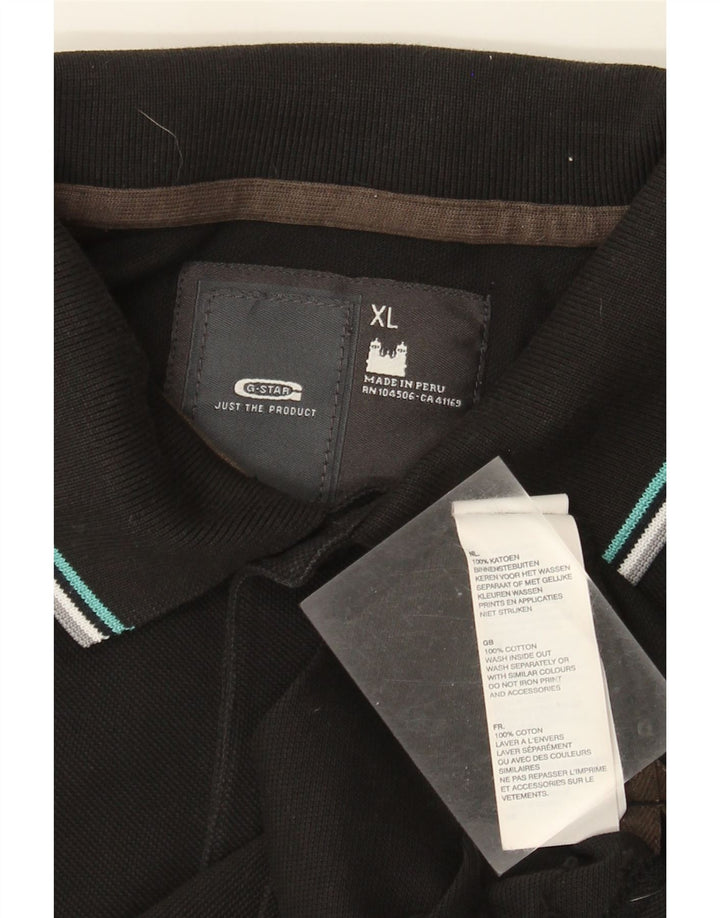 Polo grafica da uomo G-Star XL in cotone nero