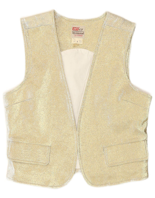 Gilet da donna Levi's UK 10 Small Gold Cotton Western