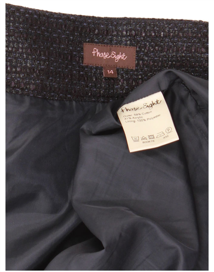 Minigonna da donna Phase Eight UK 14 Large W34 Cotone nero