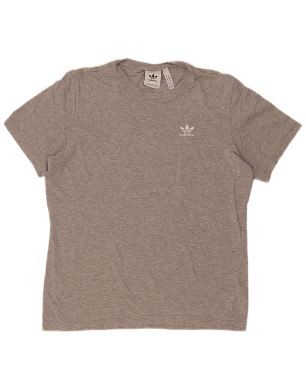 T-shirt Adidas da uomo Top Small in cotone grigio