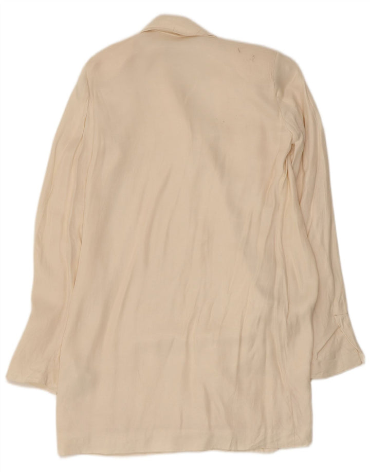 Cappotto Zara da donna UK 6 XS in viscosa bianco sporco