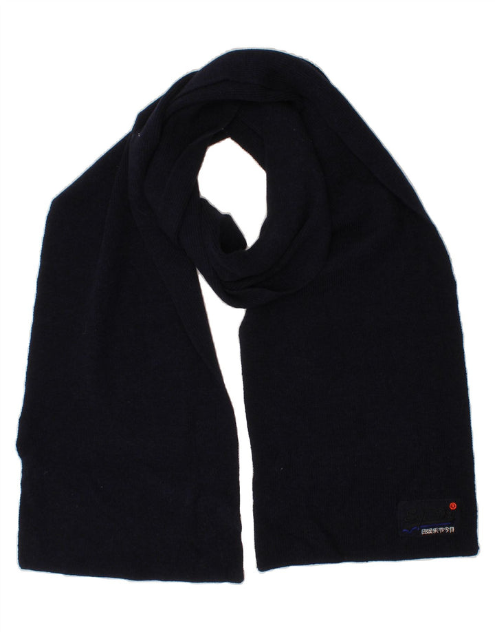 SUPERDRY Mens Rectangle Scarf One Size Black Cotton Winter Vintage Superdry and Second-Hand Superdry from Messina Hembry 