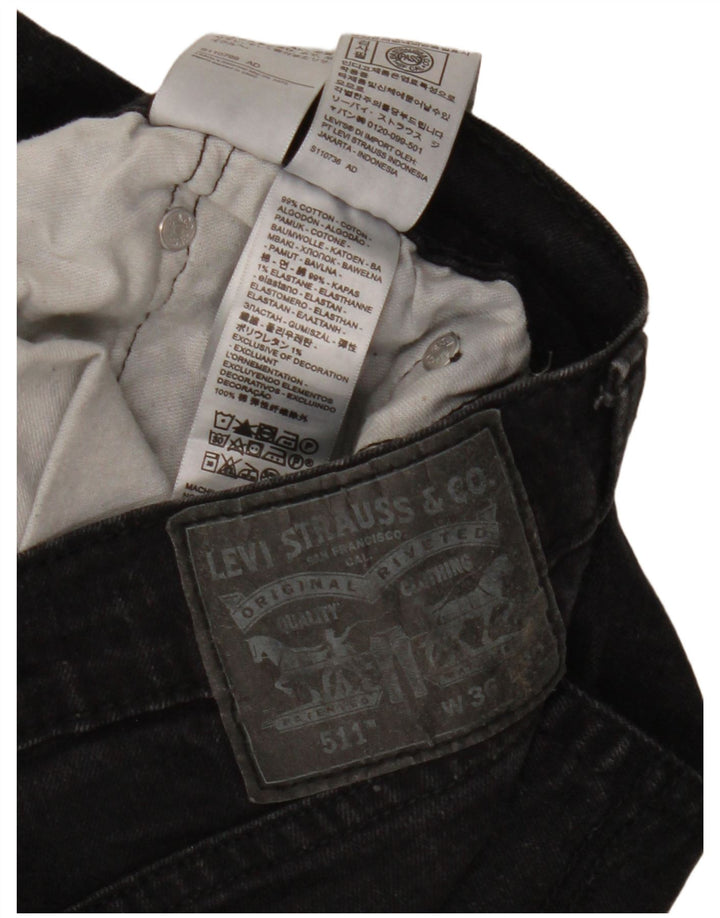 Jeans Levi's Uomo 511 Slim W36 L32 Cotone Nero