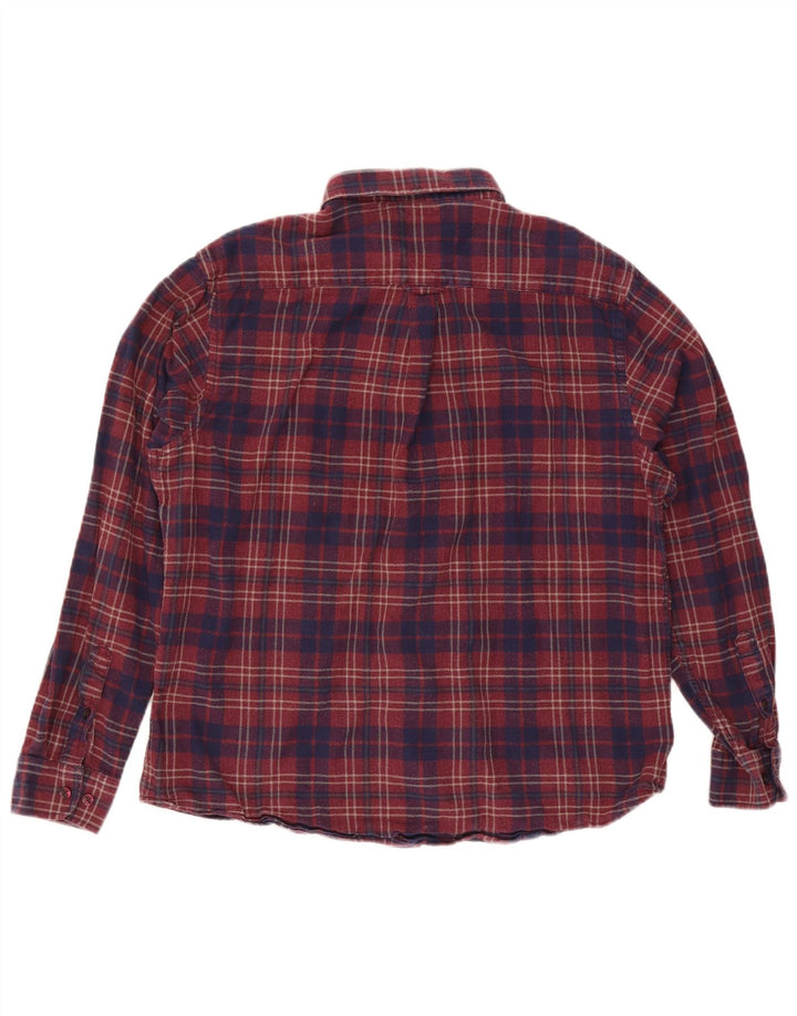 Camicia da uomo in flanella James Pringle XL in cotone a quadri rossi