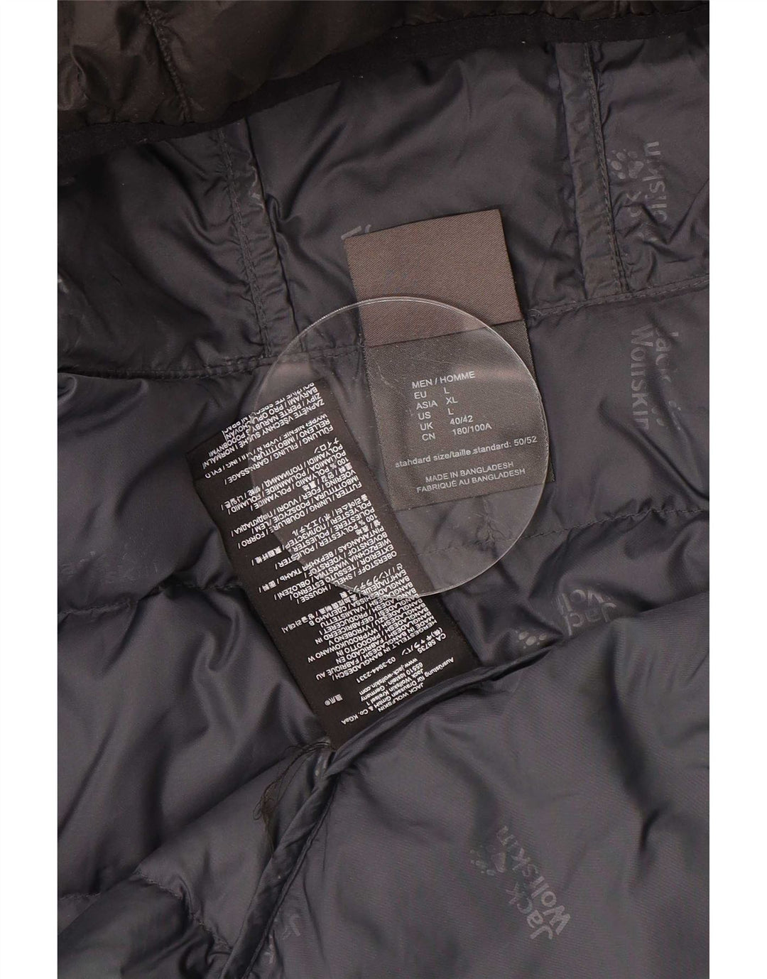 Jack Wolfskin Giacca imbottita con cappuccio da uomo UK 40/42 Large Marrone Poliestere