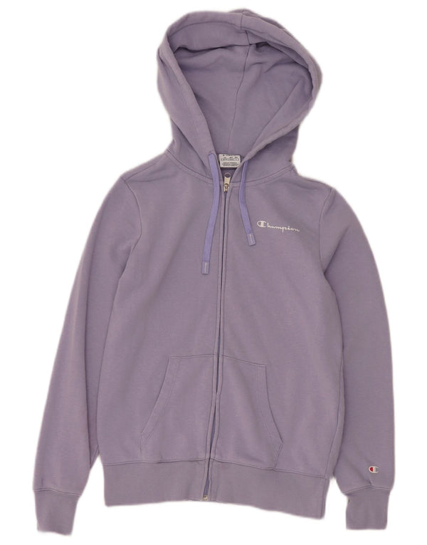 Maglione con cappuccio e zip da donna CHAMPION UK 6 XS cotone viola