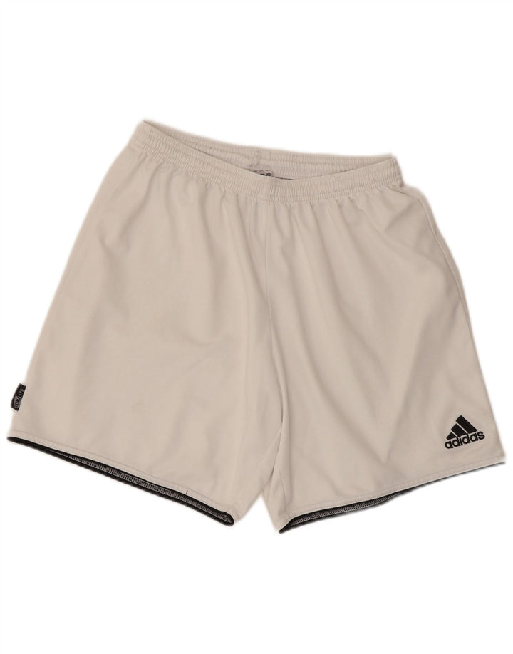 Pantaloncini sportivi ADIDAS Climalite da uomo, grandi, in poliestere bianco