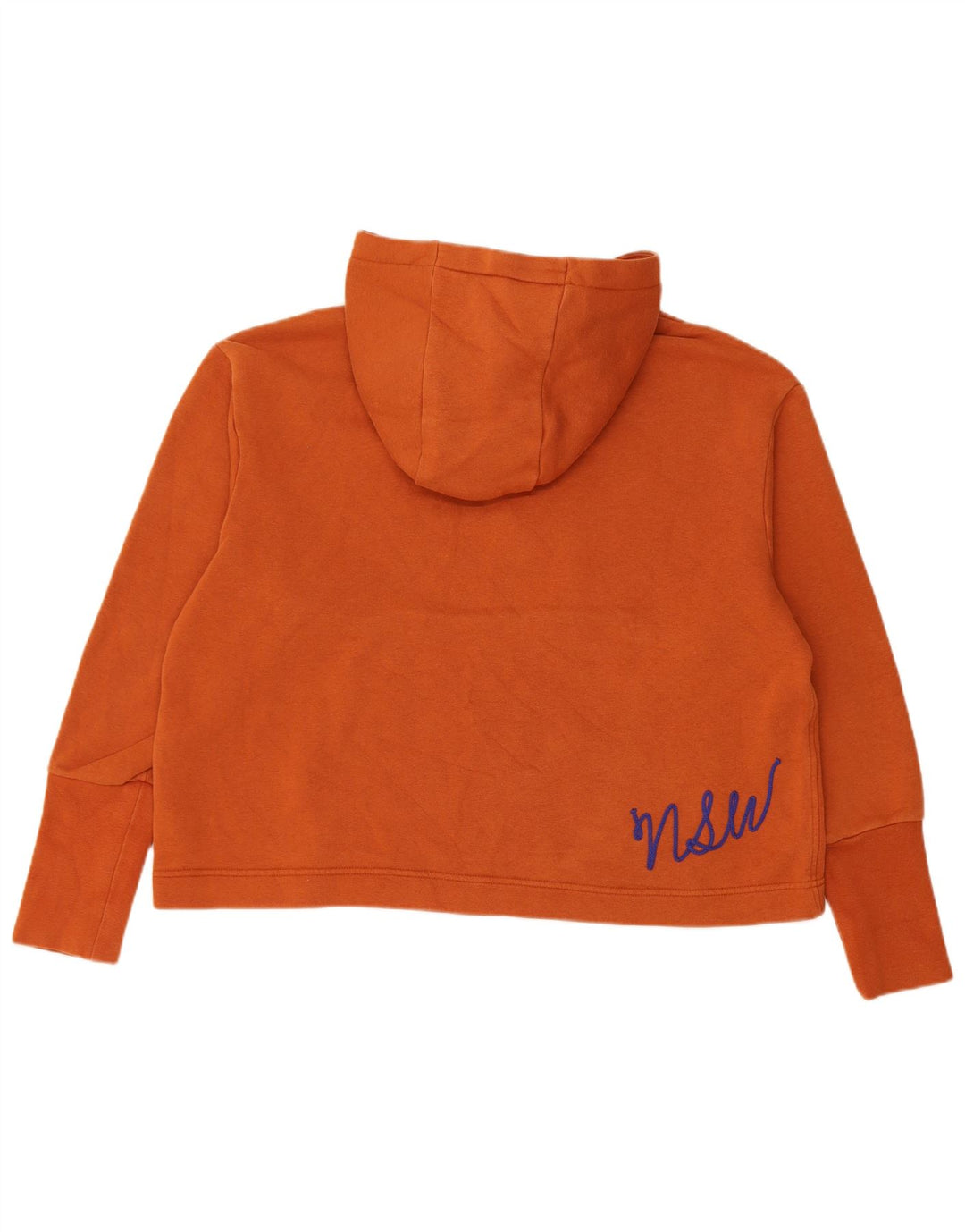 Felpa con cappuccio oversize da donna Nike UK 14 cotone arancione medio