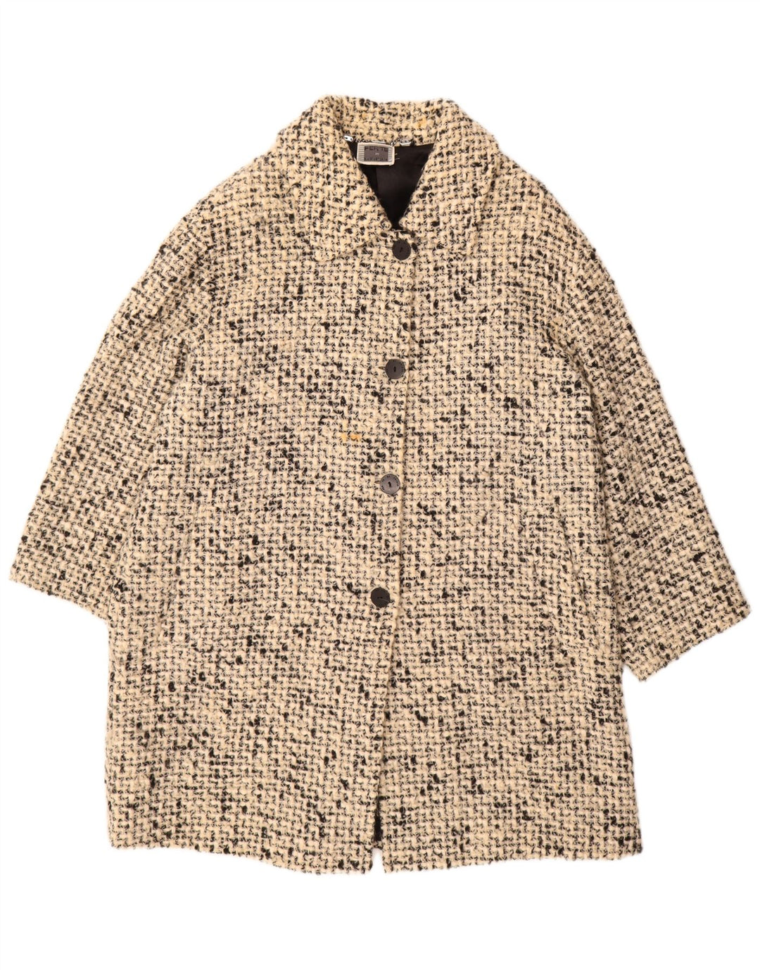 PERTE BY KRIZIA Cappotto oversize da donna taglia 21 Beige medio chiazzato