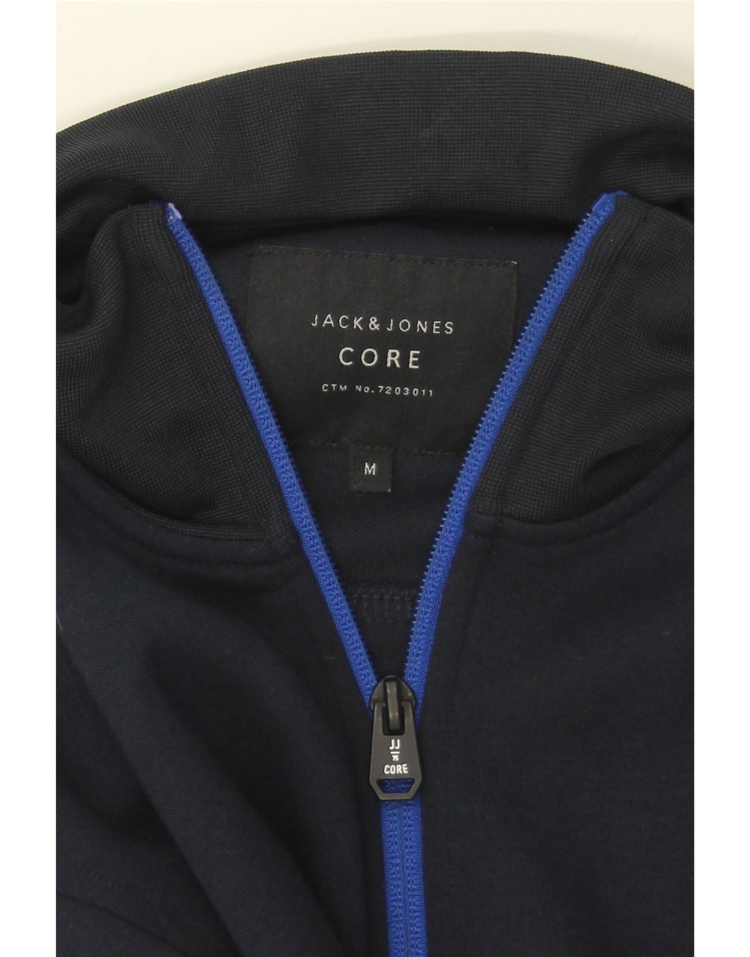 JACK & JONES Mens Tracksuit Top Jacket Medium Navy Blue Colourblock Vintage Jack & Jones and Second-Hand Jack & Jones from Messina Hembry 