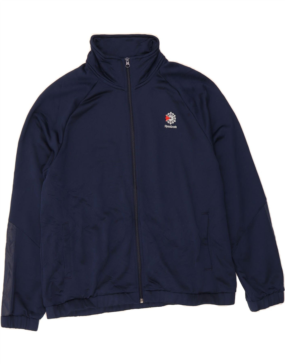 REEBOK Womens Tracksuit Top Jacket UK 20/22 XL Navy Blue Polyester Vintage Reebok and Second-Hand Reebok from Messina Hembry 