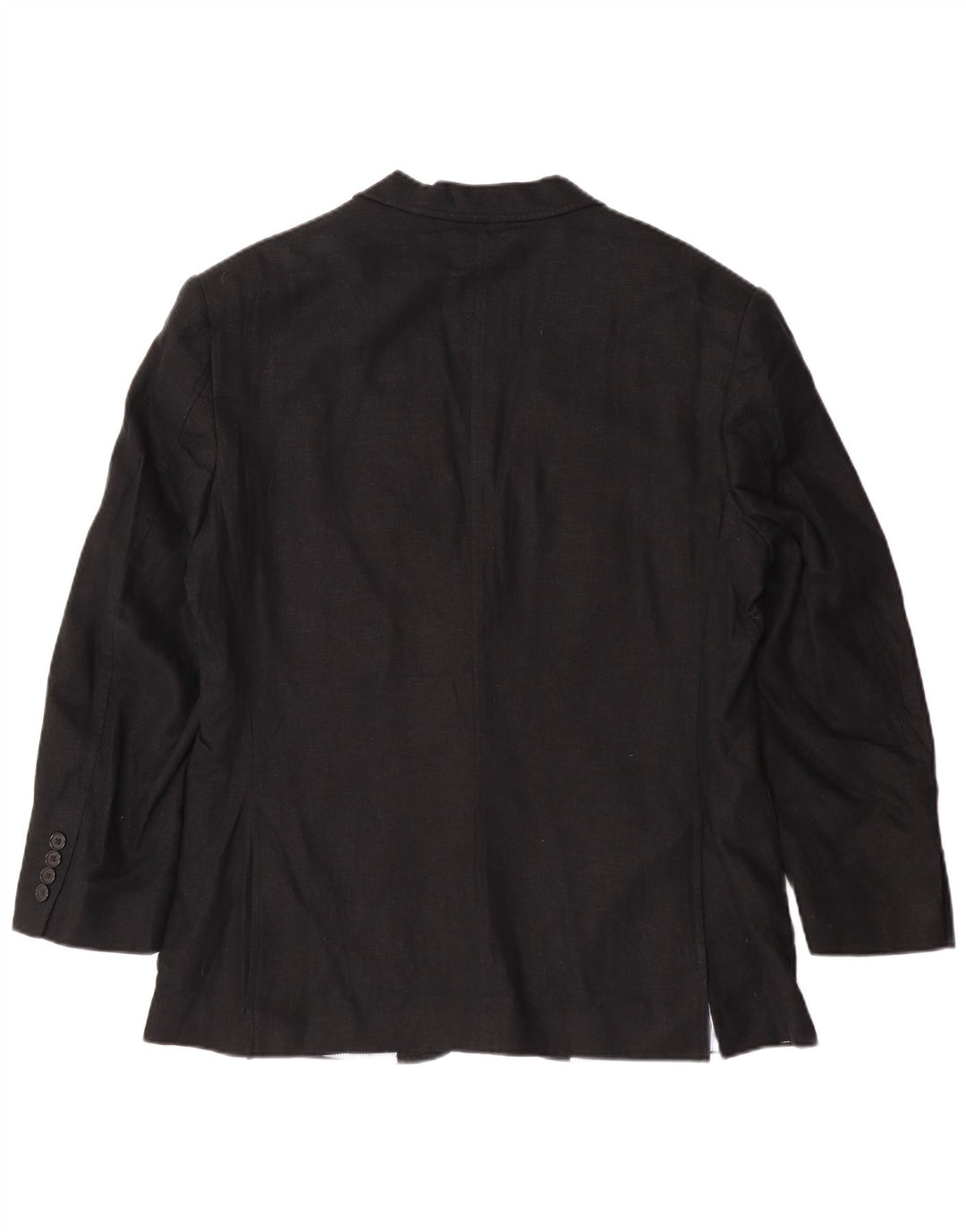 MARKS & SPENCER Giacca blazer da uomo a 2 bottoni UK 40 Grande lino nero