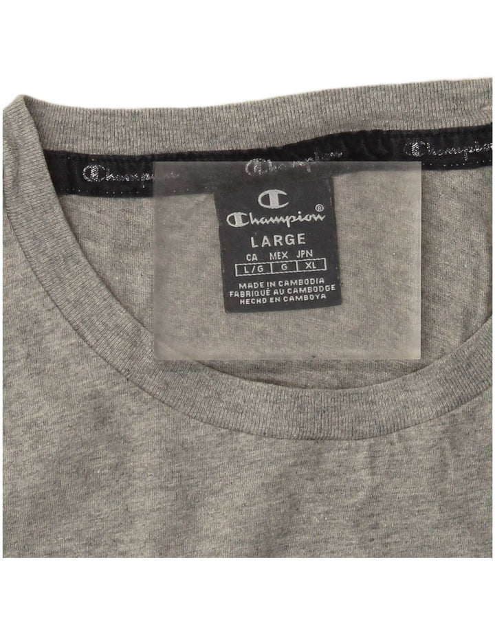 T-shirt da uomo Champion Top grande grigia chiazzata