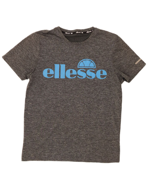 T-shirt grafica da donna Ellesse Top UK 14 Poliestere grigio medio