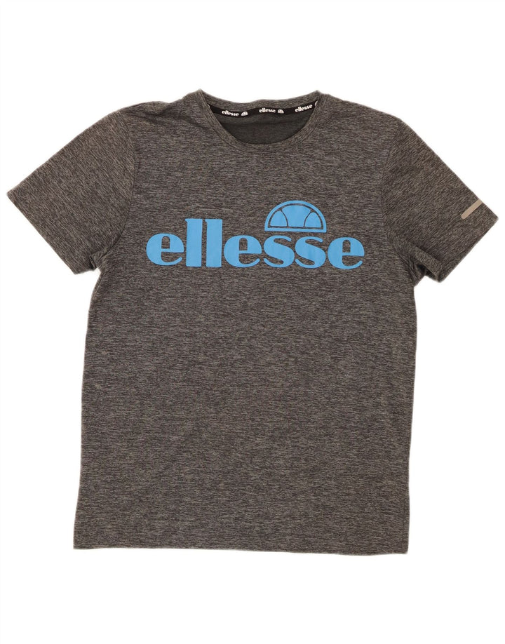 T-shirt grafica da donna Ellesse Top UK 14 Poliestere grigio medio