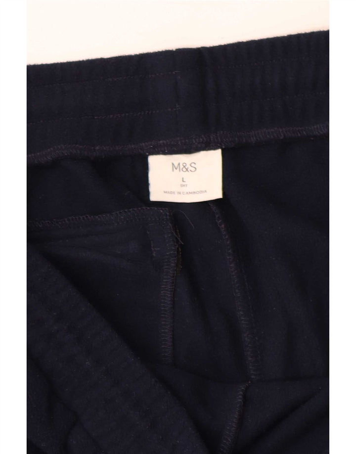 Pantaloni da tuta in pile da uomo Marks & Spencer grandi in poliestere blu navy