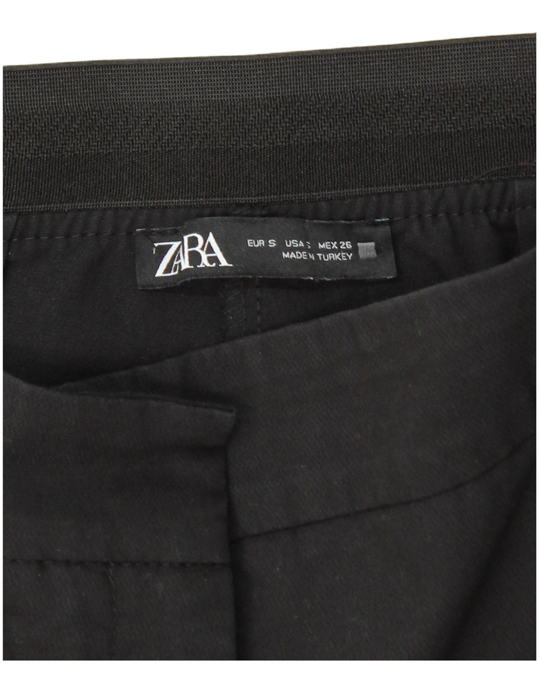 Pantaloni chino slim da donna Zara piccoli W26 L27 neri