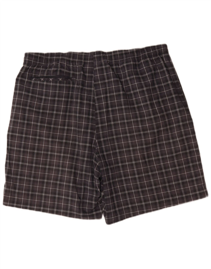 Pantaloncini sportivi Adidas da uomo XL in poliestere a quadri neri