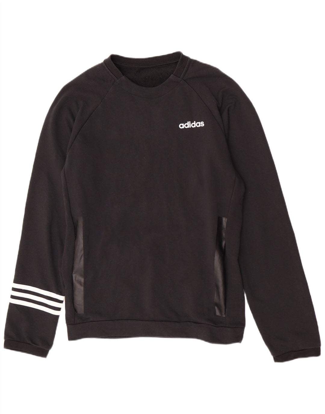 Felpa Adidas da uomo con vestibilità regolare, maglione medio, cotone nero
