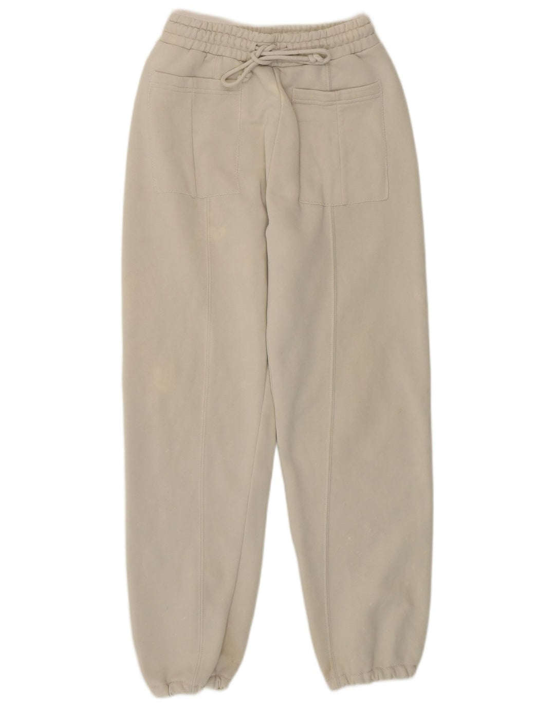 Pantaloni della tuta da donna Zara Joggers UK 8 Small Bianco sporco