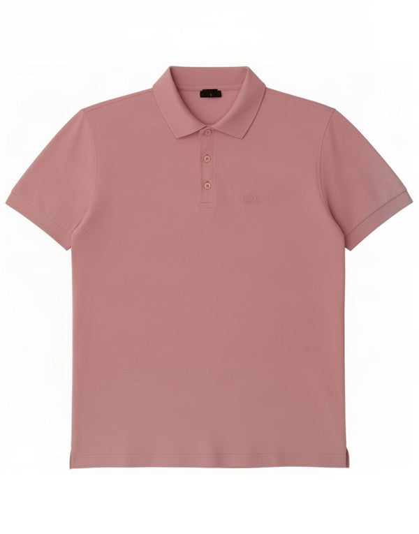 Polo da uomo Hugo Boss grande in cotone rosa