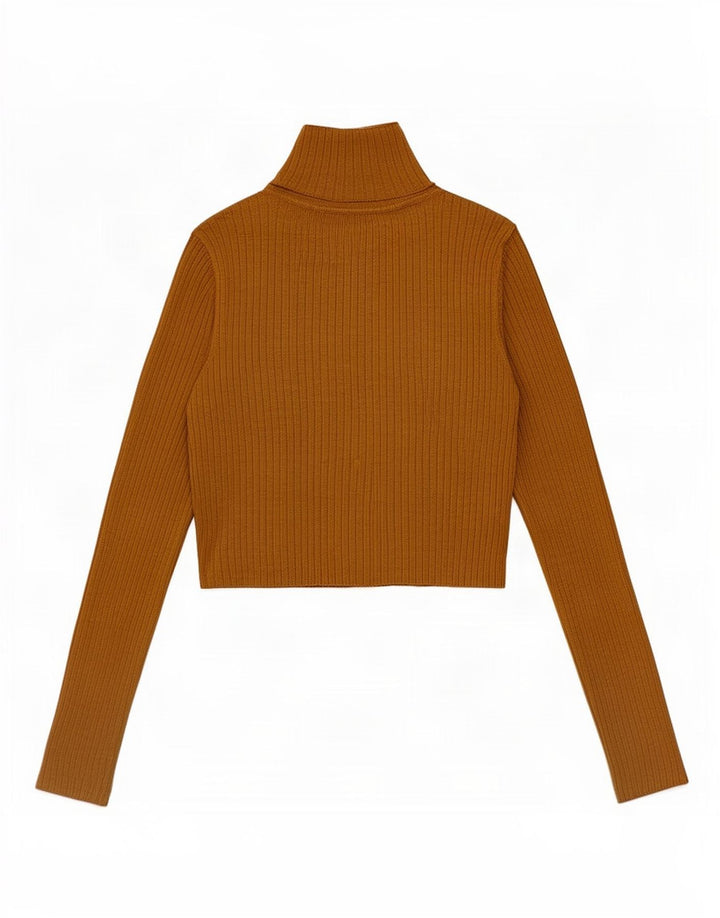 Top corto da donna Zara a maniche lunghe UK 12 Beige medio