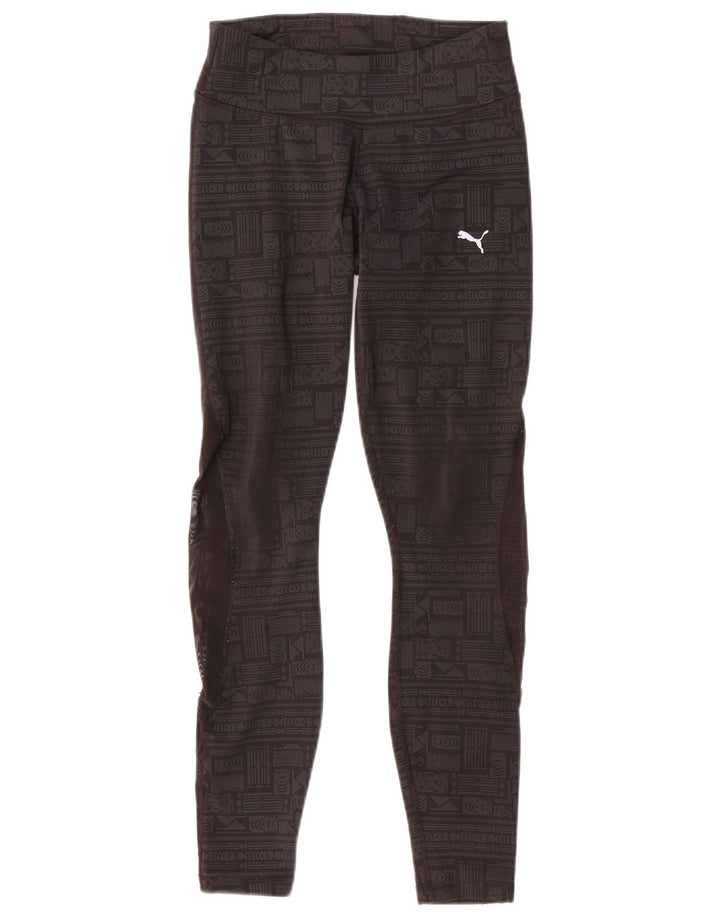 Leggings Puma da donna UK 10 Small Poliestere geometrico grigio