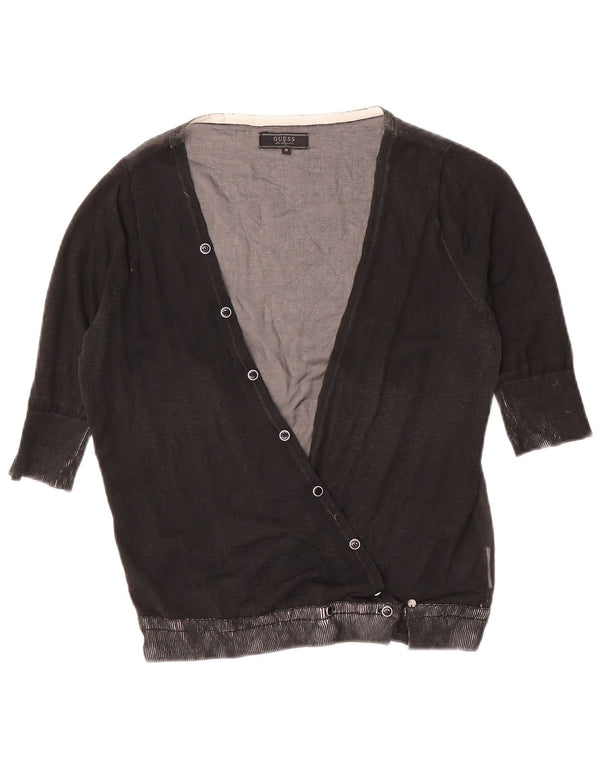 Maglione cardigan con maniche a 3/4 da donna Guess UK 12 Grigio medio