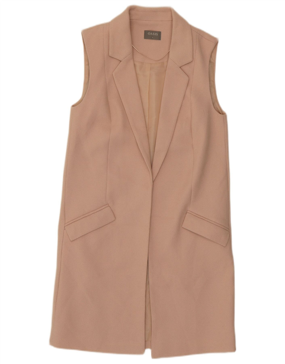 Gilet lungo da donna Oasis UK 8 piccolo poliestere rosa