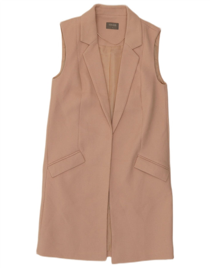 Gilet lungo da donna Oasis UK 8 piccolo poliestere rosa