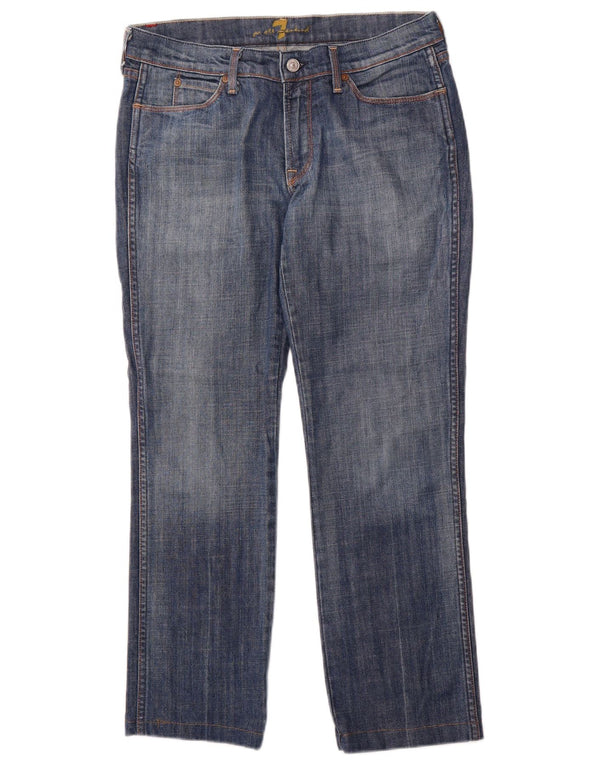 7 FOR ALL MANKIND Mens Straight Jeans W31 L28 Blue Cotton