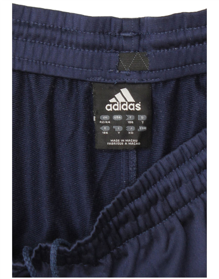 Pantaloni da tuta da uomo Adidas UK 42/44 Large Blu Navy Poliestere