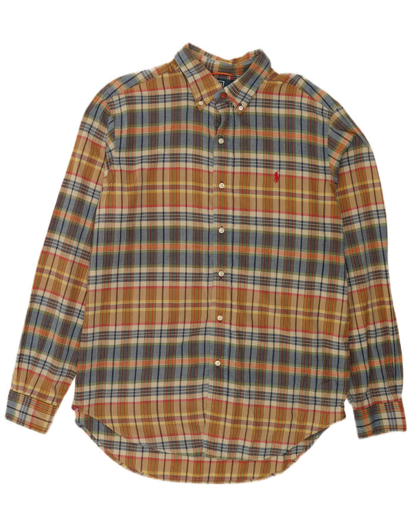 Polo Ralph Lauren Camicia da uomo dalla vestibilità classica, in cotone a quadri multicolore grande
