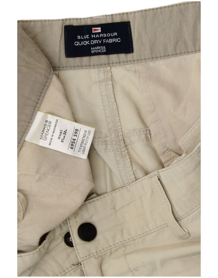 Pantaloncini cargo da uomo Marks & Spencer W32 cotone verde medio