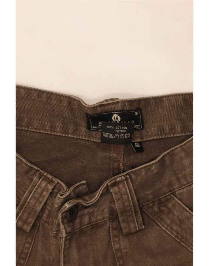 Pantaloni cargo dritti da uomo Bromfield IT 48 medio W30 L27 cotone marrone