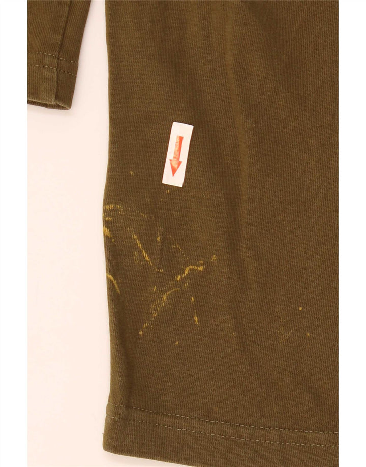 Maglia Puma da uomo a maniche lunghe in cotone kaki medio