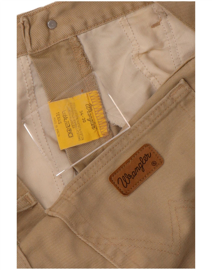 Jeans dritti da uomo Texas WRANGLER W34 L30 cotone beige