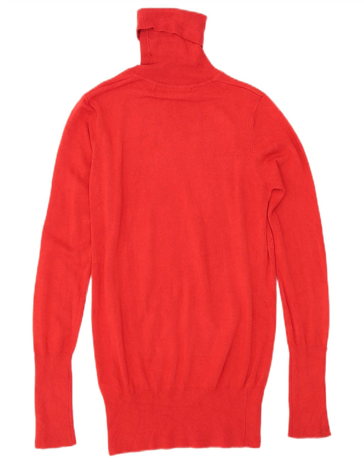 Maglione maglione collo alto da donna Zara UK 10 piccolo rayon rosso