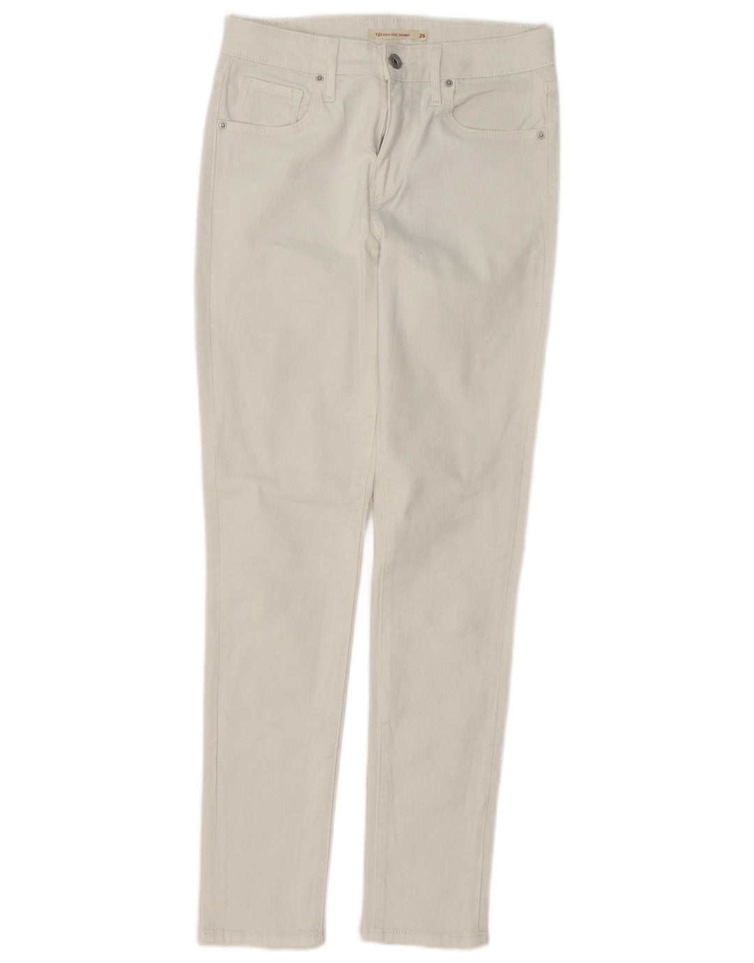 Levi's Jeans skinny a vita alta 721 da donna W26 L29 bianchi
