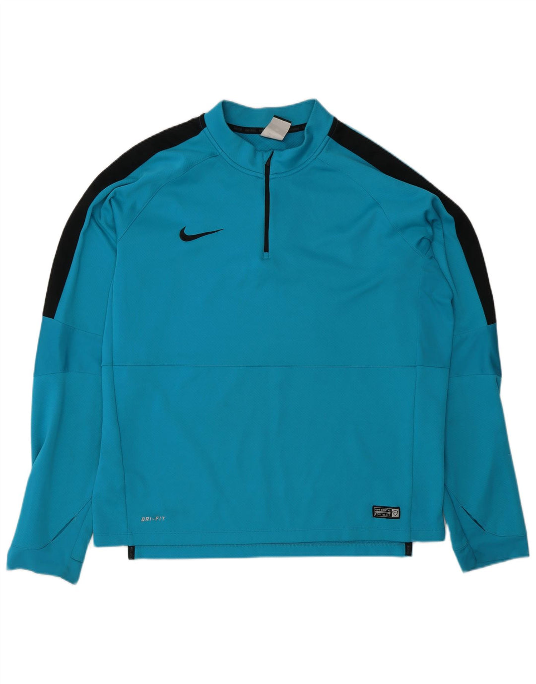 Top della tuta da ginnastica Nike Dri Fit con collo e zip da uomo XL Blu Colourblock